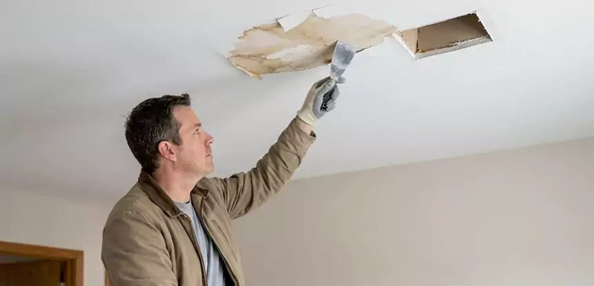 Ceiling Water Stain and Drywall Repair in Braselton